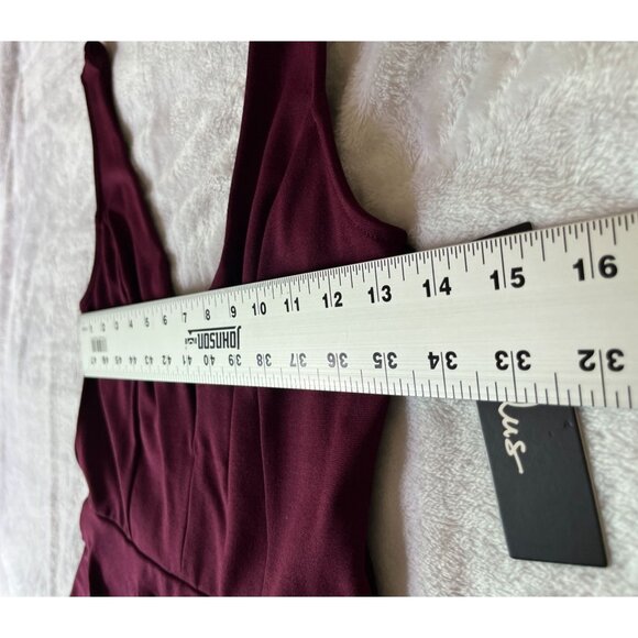 Lulus I Feel Good Skort Dress Women's Small Burgundy Fit & Flare Sleeveless - Picture 7 of 12